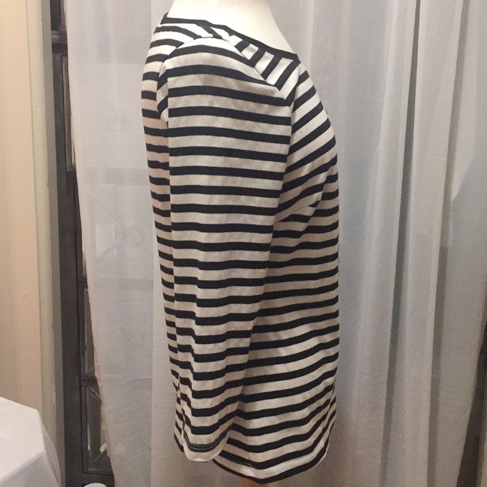 Pinup Couture Black & White Striped Boatneck Top - Picture 6 of 8